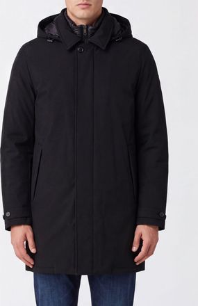 Add Parka corto impermeabile con cappuccio imbottito e chiusura a scomparsa