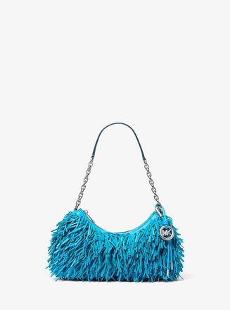 Michael Kors Nolita Medium Fringed Leather Pochette