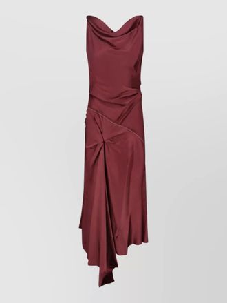 Victoria Beckham asymmetric draped sleeveless knee length dress