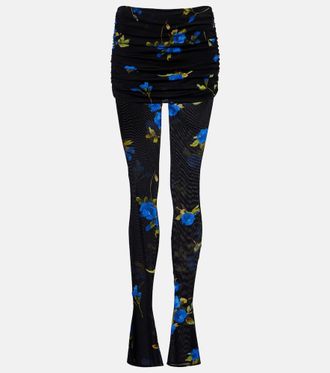 Blumarine Floral jersey leggings