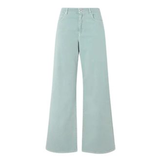 Max Mara Dames, Broeken, Groen, Maat: 2XS Katoen