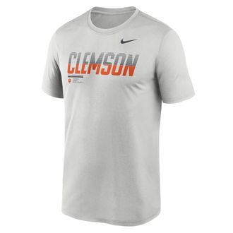 Nike Clemson Sideline Legend Nike Mens Dri-FIT College T-Shirt in Grey | 02TI0BBCLN-7SB