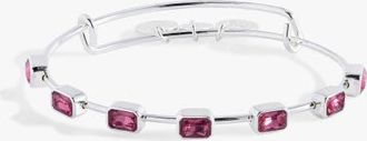 Alex and Ani October Birthstone Emerald Cut Bangle in Silver at Nordstrom