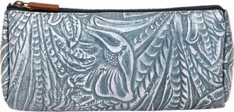 Myraswim Sandy Multi Pouch With Embossed Leather In Grey