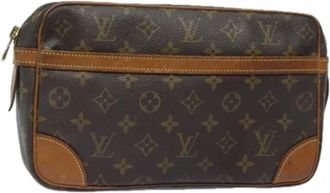 Louis Vuitton Pre-owned Canvas clutches - Dames - Vintage Clutch - Bruin - ONE Size - Leer - Vintage