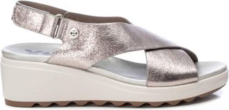 Xti Womens Low Wedge Sandals In Silver