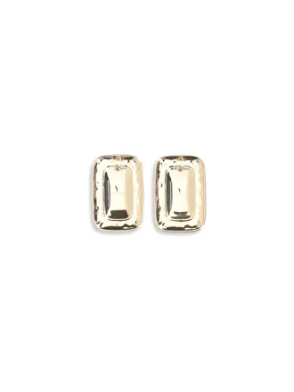 Self Portrait Womens Earrings Mottled Gold Brass