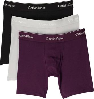 Calvin Klein Ondergoed, Heren, Veelkleurig, S, Katoen, Icon Cotton Stretch 3 Pack Boxer Briefs