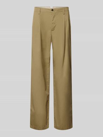 Tommy Hilfiger Loose Fit Hose mit Bundfalten in Kitt, Gr&ouml;&szlig;e 33/32