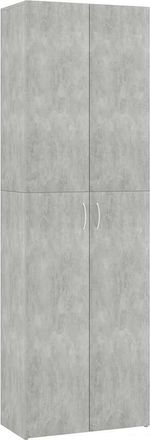 vidaXL Armario De Oficina De Contrachapado Gris Hormig&oacute;n 60x32x190 Cm Vidaxl