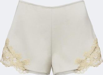 De La Vali Shorts Reparo de crep&eacute; con encaje