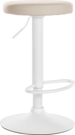 Clp Clp - Taburete De Bar Ponte Redondo En Polipiel Crema Blanco
