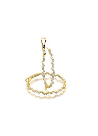Graziela Rio Diamond Outside Hoop Earrings in Yellow Gold at Nordstrom