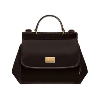 Dolce & Gabbana Tassen, Heren, Bruin, ONE Size, Leer, Sicily Crossbody Tas