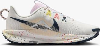 Nike Womens Pegasus Trail 5 Running Shoes In 102 - Summit White/armory Navy-Football Grey