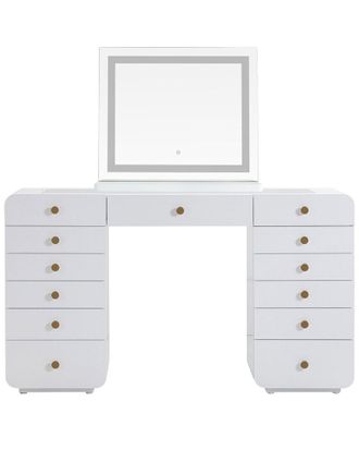 TOV Furniture Tov Furniture Hollywood Desk With Led Panel Vanity Mirror