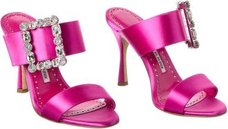 Manolo Blahnik Verda 105 Satin Sandal (Authentic Pre-Loved)