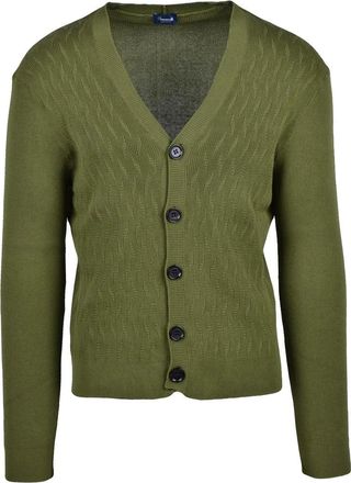 Drumohr V-Neck Cardigan - Green