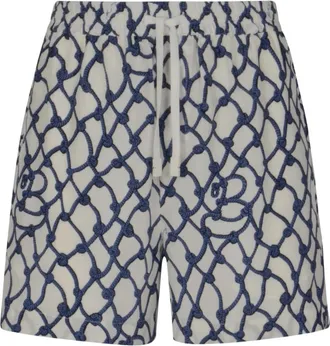 Burberry Stijlvolle Broek met Technische Details - Dames - Korte Broeken - Blauw - 2XS - Korte Broeken