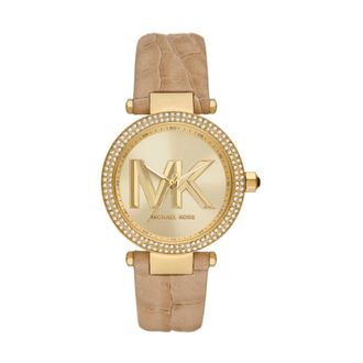 Michael Kors Rosegouden Dameshorloge - Dames - Horloges - Geel - ONE Size - Leer - Accessoires