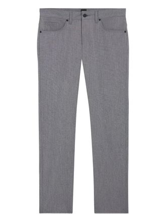 BOSS mélange-effect slim-fit trousers - Grey