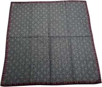 Celine Pre-owned Scarves, female, Gray, Size: ONE SIZE Pre-owned Silk Scarf