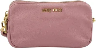 Miu Miu Vintage Leather Pink Leather Handbag (Pre-Owned)