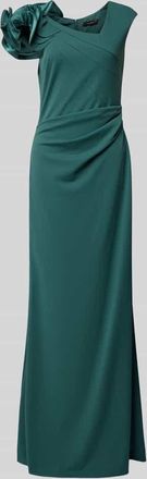 Vera Mont Abendkleid mit seitlicher Raffung in Dunkelgruen, Gr&ouml;&szlig;e 48