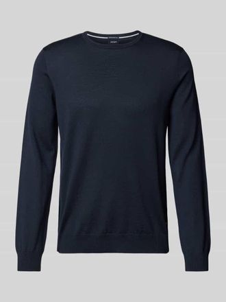 Joop Strickpullover mit Rundhalsausschnitt in Marine, Gr&ouml;&szlig;e L