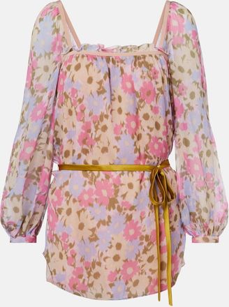 Valentino Floral silk georgette blouse