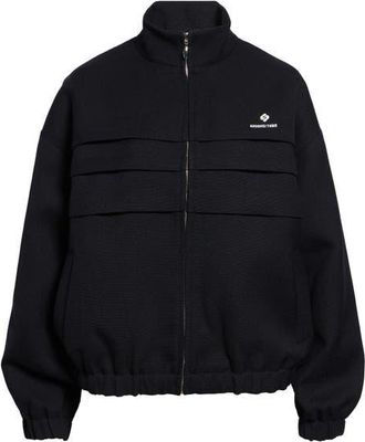 Shushu/Tong Oversize Tuck Hopsack Track Jacket in Navy Blue at Nordstrom, Size 6 Us