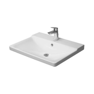 Duravit Duravit P3 Comforts Mueble Lavabo Con Rebosadero De Grifer&iacute;a 650x500mm 3 Orificios Para Grifer&iacute;a Blanco