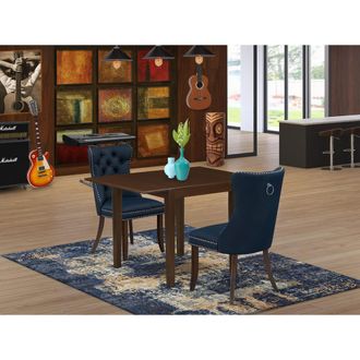 East West Furniture 3 Piece Kitchen Table Set Consists of a Rectangle Dining Table with Dropleaf