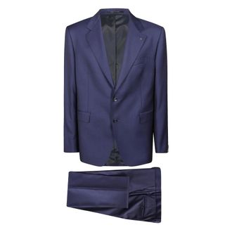 Tagliatore Single Breasted Suits, male, Blue, Size: L Suit