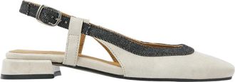 VIA VAI Julie Xena Sandalen - Dames - Ballerinas - Beige - 37 EU - Leer - Schoenen