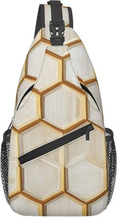 Generic Profile Geometric Gold Sling Bag Trendy Cross Body Bag Anti Theft Crossbody Bags For Traveling Camping Outdoors