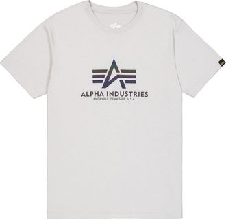 Alpha Industries T-Shirt ALPHA INDUSTRIES Basic T-Shirt BL Rainbow Ref., Herren, Gr. XXL, grau (pastel grau), Obermaterial: 100% Baumwolle, Shirts T-Shirt