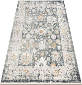RugsX Distin 0835a Gris / Gris Claro / Blanca Alfombra Moderna - Adorno, Marco, Vintage, Flecos Grey 180x270 Cm