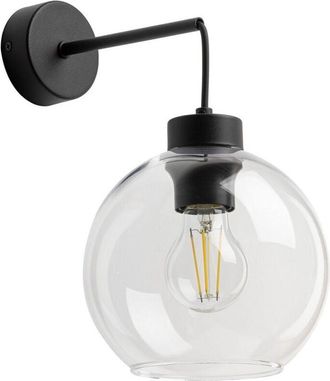 Luminosa Light Designs TK Cubus Lampada da parete a cupola nera 1xE27
