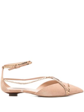 Casadei pointed-toe flat pumps - Neutrals