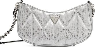 Guess Co Aldina quilted-design chain-strap shoulder bag - women - Polyurethane - One Size - Silver