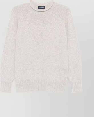 Drumohr lambswool crew neck sweater with marl knit