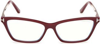 Tom Ford 56mm Butterfly Optical Glasses in Bordeaux /Bordeaux Enamel at Nordstrom