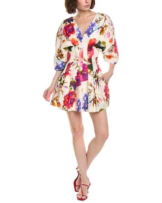 Nicholas Nicoline Linen-Blend Mini Dress