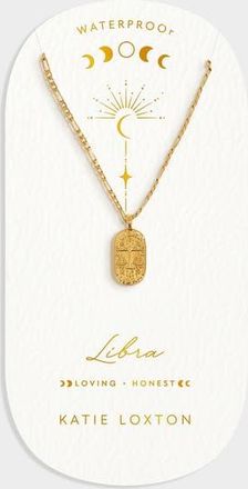Katie Loxton Libra Waterproof Gold Zodiac Necklace at Nordstrom