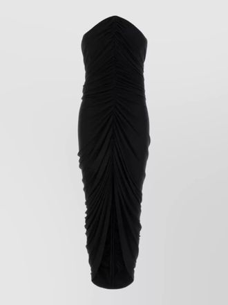 Alexander Wang strapless stretch viscose midi dress ruched