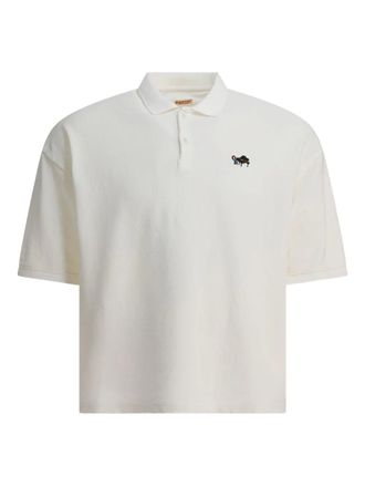 KAPITAL embroidered short-sleeve polo shirt - men - Cotton - 4 - White