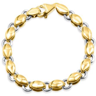 Pompeii3 Mens Link 14k Gold (39gram) or Platinum (63gram) 6-9.5mm Bracelet 8.5