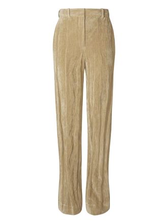 Tory Burch velvet trousers - women - Cotton/Metallic Fibre - 2 - Neutrals
