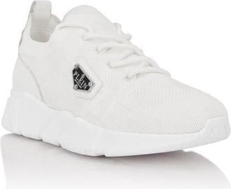 Philipp Plein Runner Sock Triangle Placca Unisex in White at Nordstrom, Size 47